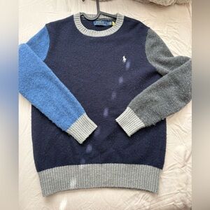 Polo Ralph Lauren Alpaca Wool Blend Colorblock Crewneck Sweater